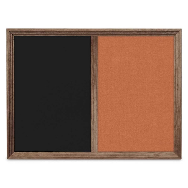 United Visual Products Enclosed Corkboard, 1 Door, 72"x36", 4" Fra, UV3418-BLACK-PEARL UV3418-BLACK-PEARL - main